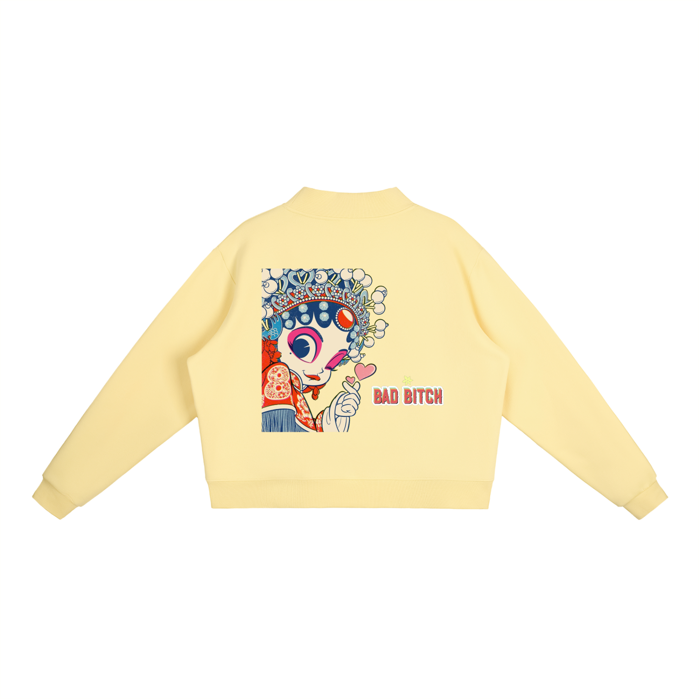 Essential Fleece Mock-Neck Crew Sweatshirt