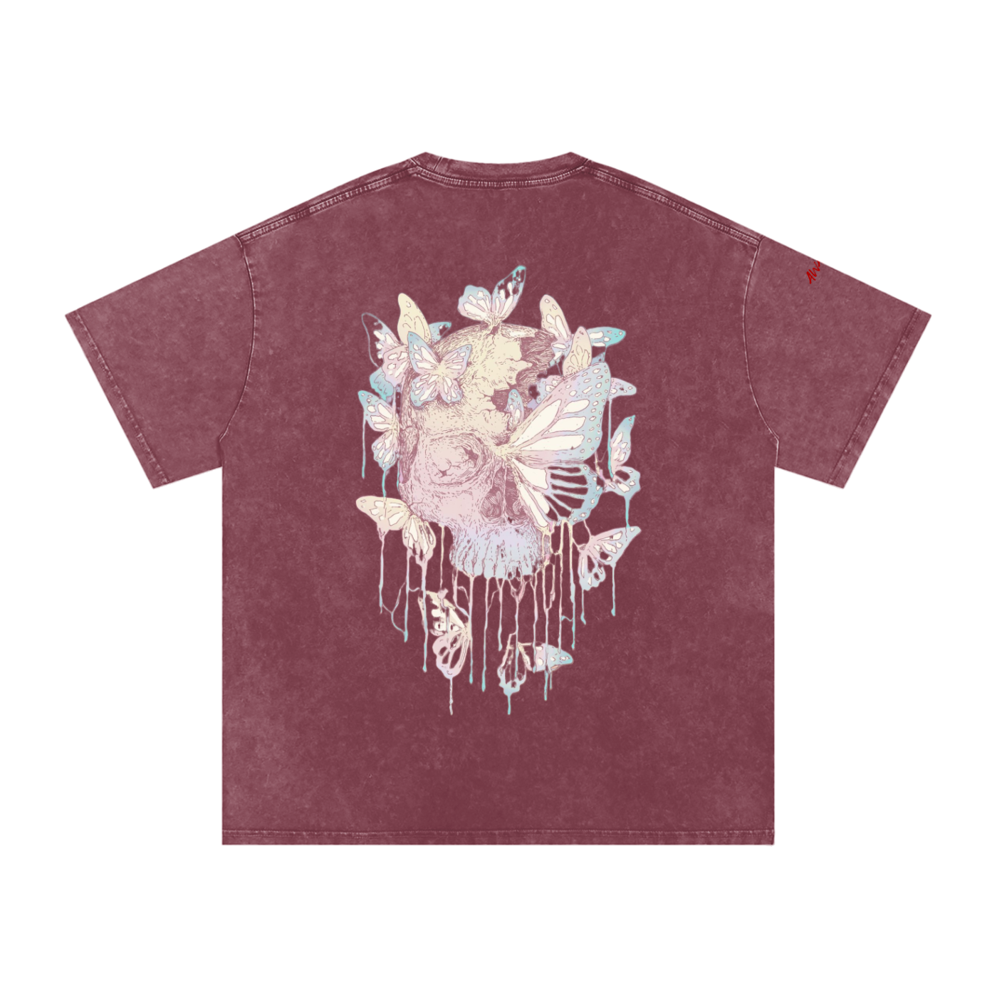 Snow Washed Oversized Cotton T-Shirt