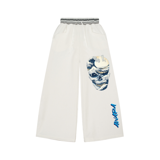 Striped Waist Wide Leg Pants