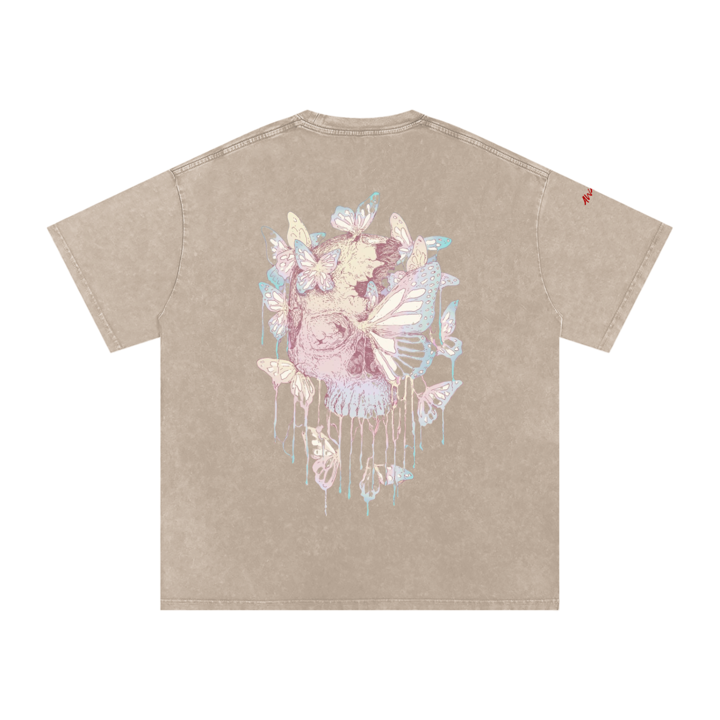 Snow Washed Oversized Cotton T-Shirt