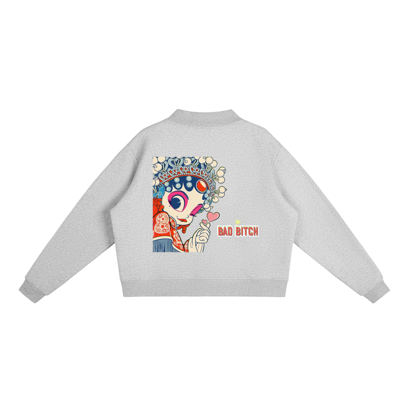 Essential Fleece Mock-Neck Crew Sweatshirt