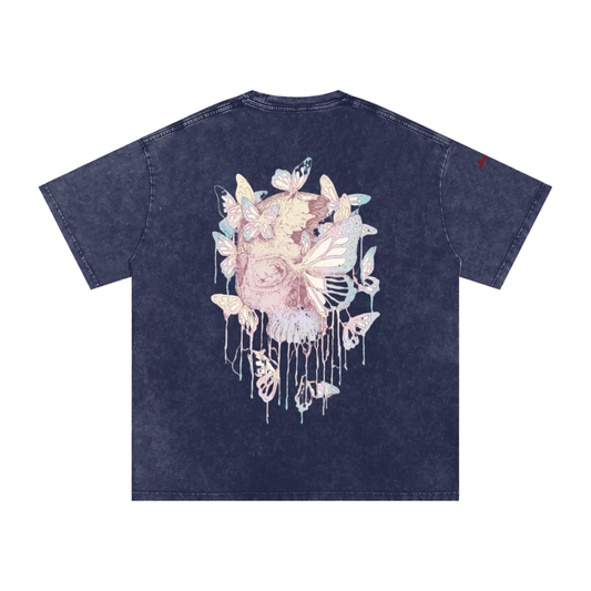 Snow Washed Oversized Cotton T-Shirt