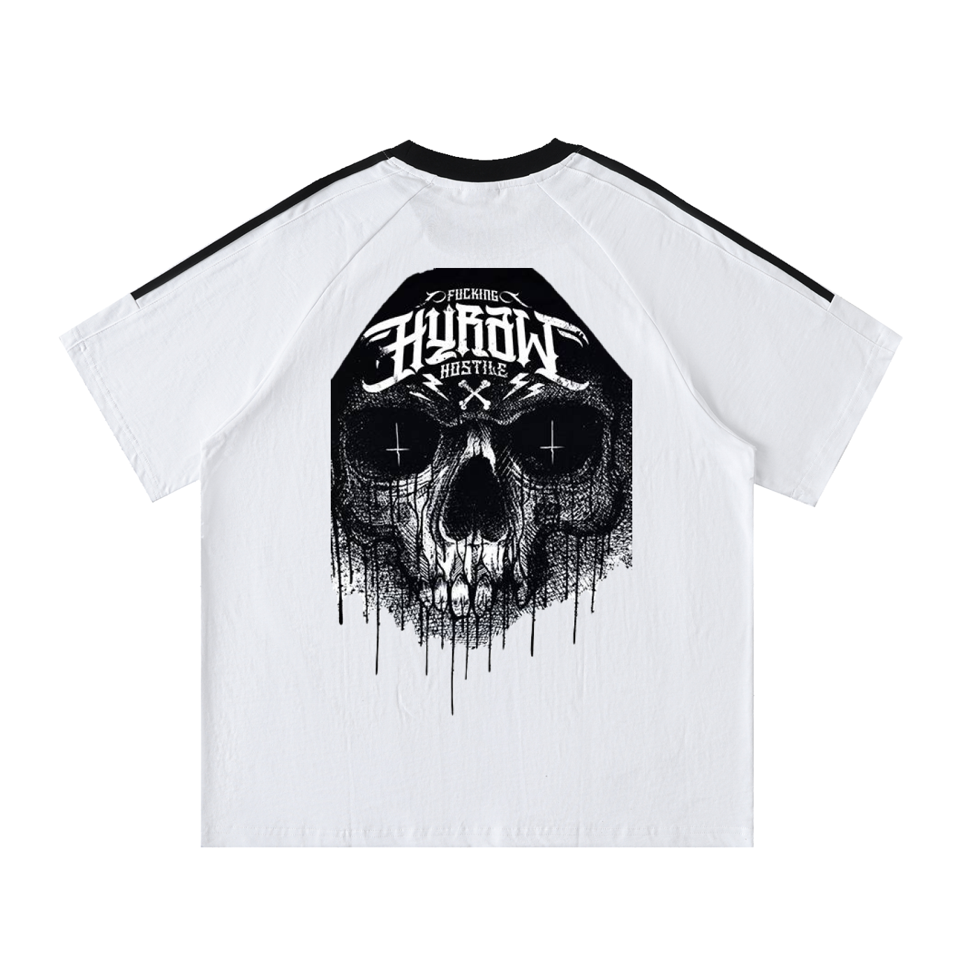 Contrast Tape Crewneck Cotton T-Shirt