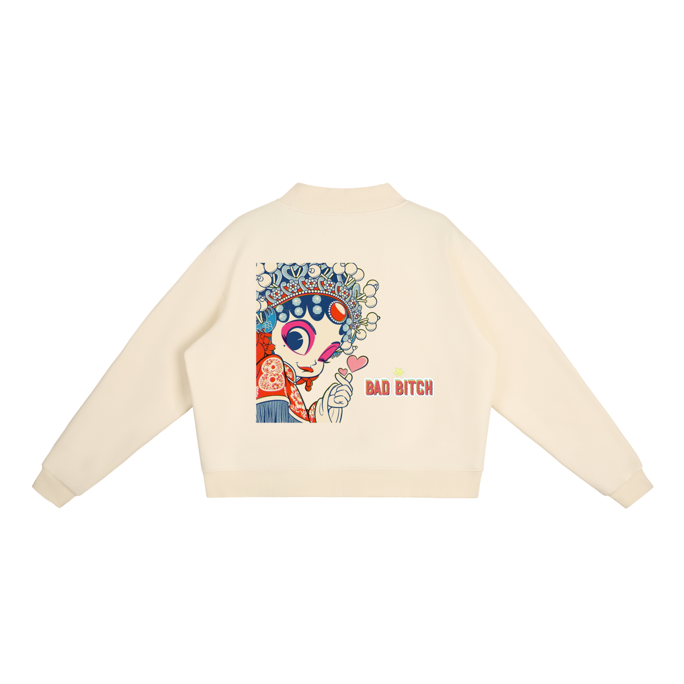Essential Fleece Mock-Neck Crew Sweatshirt