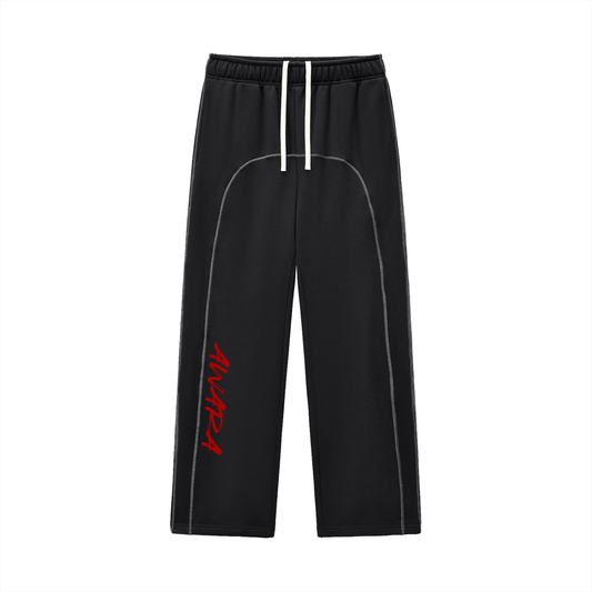 Contrast-Stitched Fleece Sweatpants