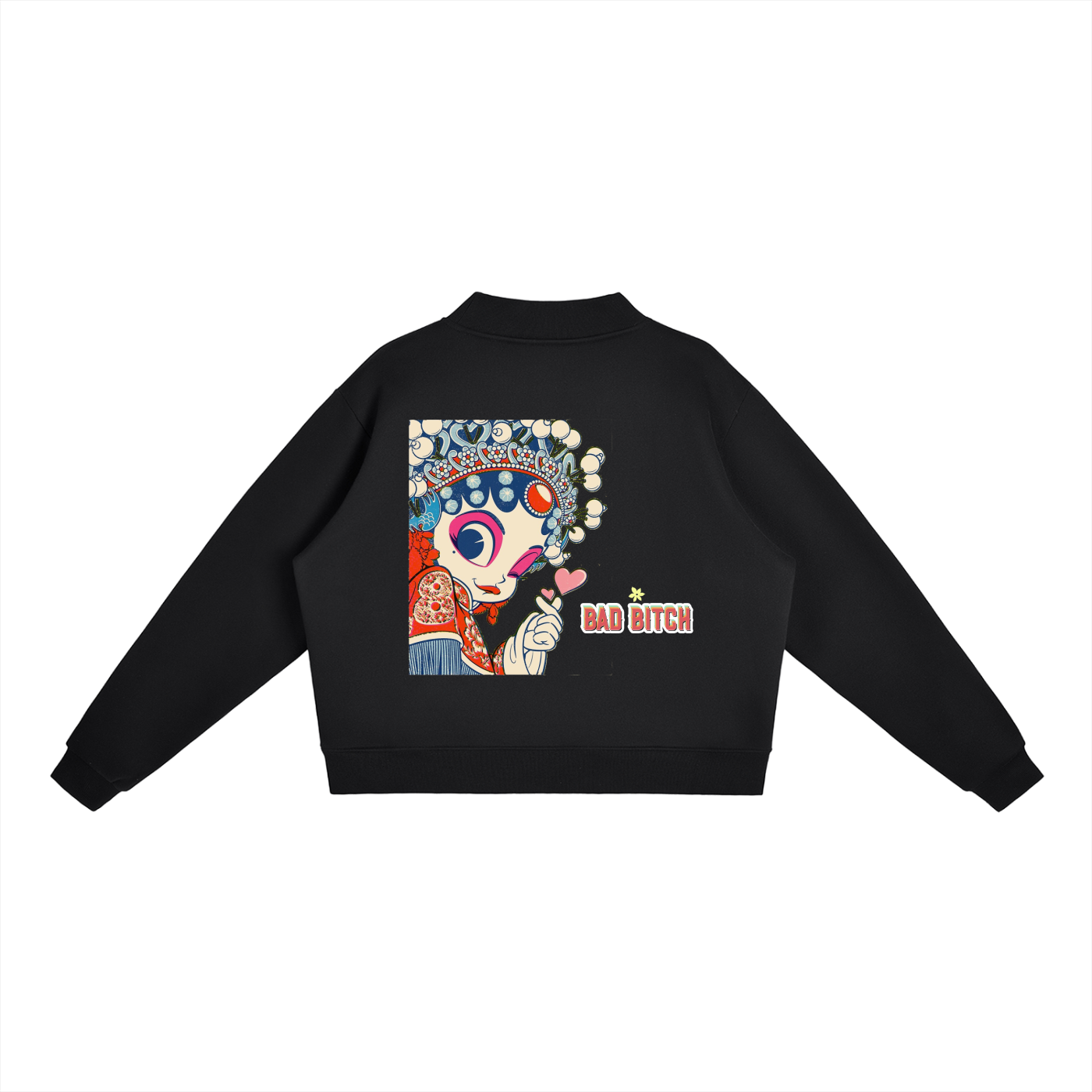 Essential Fleece Mock-Neck Crew Sweatshirt