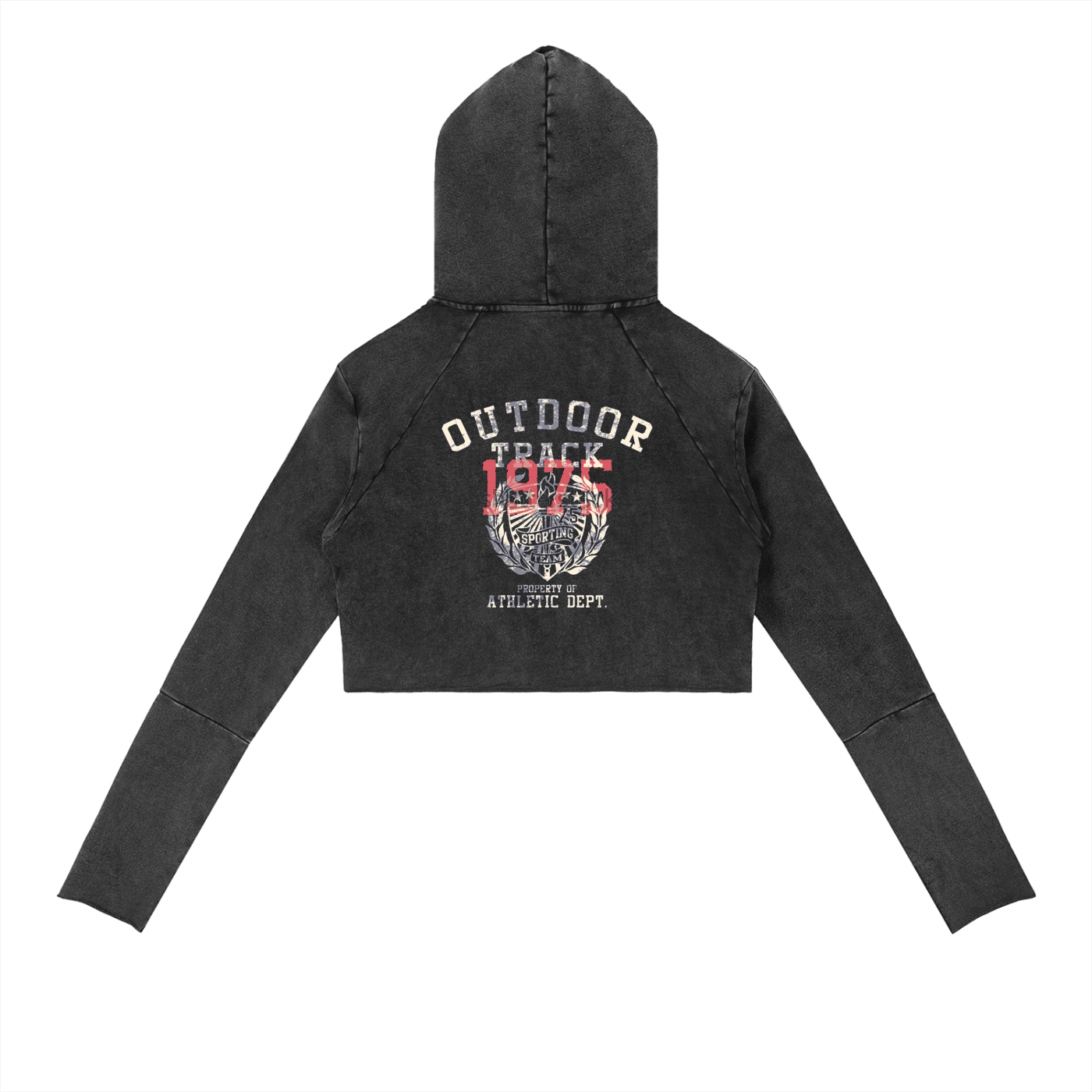 Vintage Washed Raw Edge Hoodie