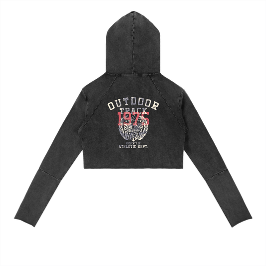 Vintage Washed Raw Edge Hoodie