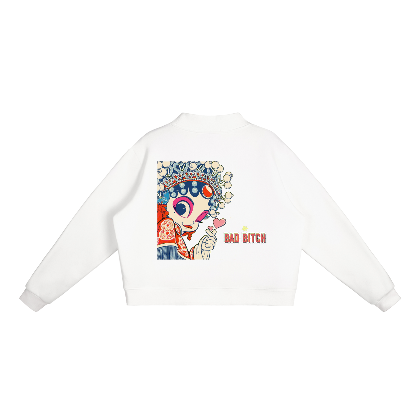 Essential Fleece Mock-Neck Crew Sweatshirt