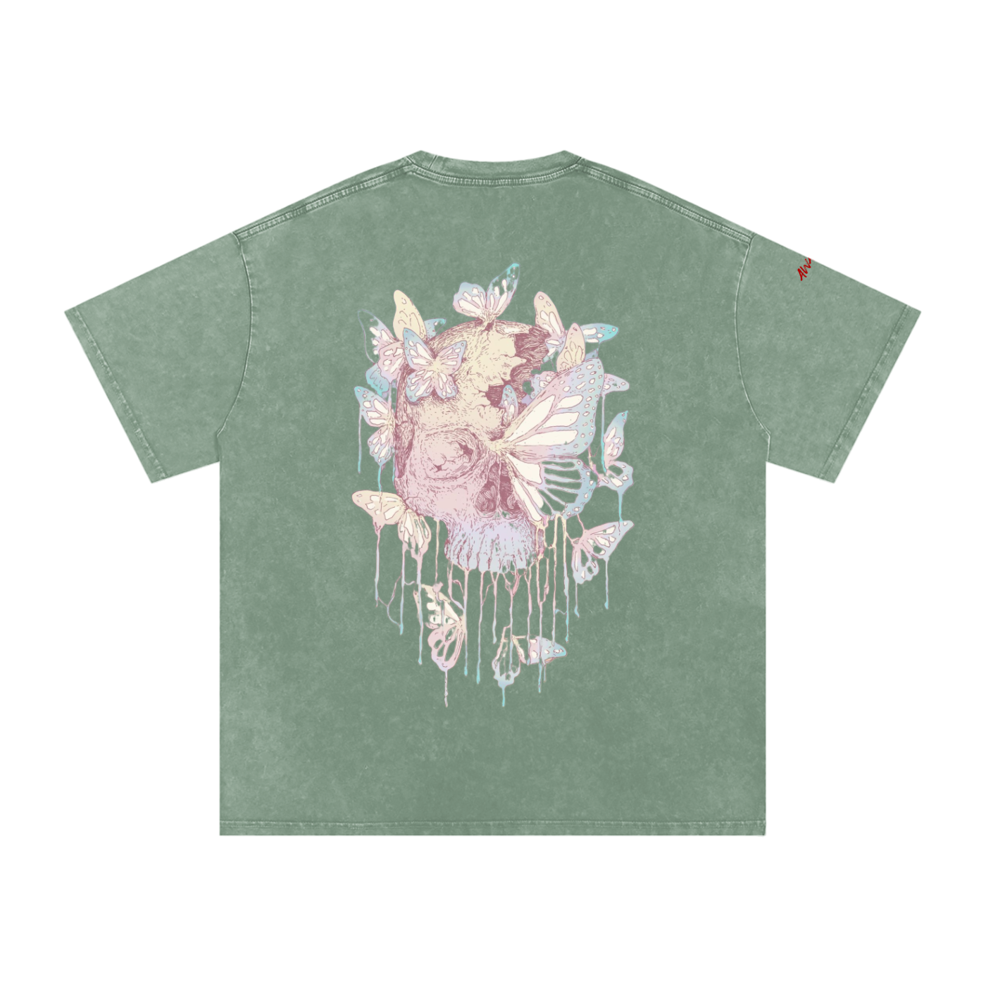 Snow Washed Oversized Cotton T-Shirt