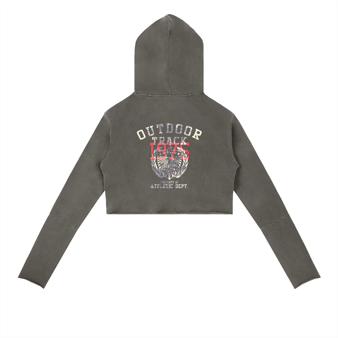 Vintage Washed Raw Edge Hoodie